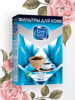 Фильтры для кофе неотбеленные, размер 1*4, 100 шт. в коробке