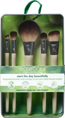 набор кистей "Начни день красиво" набор из 5 предметов и футляр для хранения Ect-01606