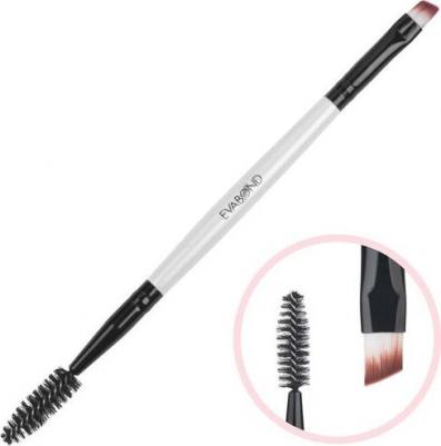 Аксессуары для макияжа Кисть макияжная двухсторонняя для бровей скошенная и винтовая щетка – фото 1