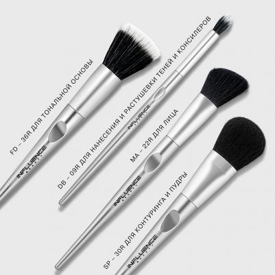 Influence Кисть дуофибра для нанесения и растушевки теней Duofibra Blending DB 09R – фото 10