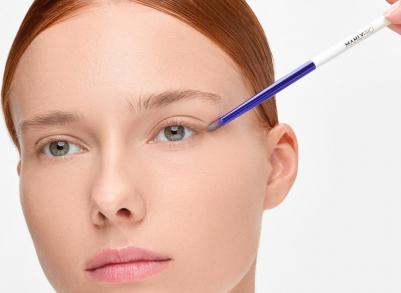 Кисть для подводки К114*, искусственный ворс, заостренная форма, фиолетовая – фото 1