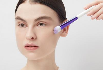 Кисть плоская мини-дуофибра для тона и кремовых текстур К85* – фото 2