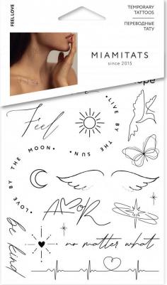 Тату переводные Feel love