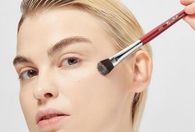 Кисть для глаз Кисть ao14 овальная для теней и хайлайтеров, микс белки и синтетики – фото 4