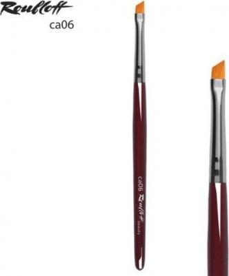 Кисть для макияжа из рыжей синтетики, наклонная (ca06) №6 – фото 4