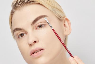 Кисть для макияжа из синтетики имитация мангуста, плоская, укороченная №06y – фото 2