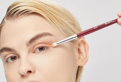 Кисть для макияжа из волоса белой козы высшего сорта, цилиндрическая №7 – фото 3