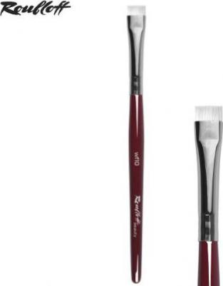 Кисть плоская из волоса белой синтетики №10. Для бровей, консилеров и акварел и.* – фото 4