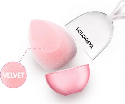 Спонж косметический для макияжа Персик вельветовый / Microfiber Velvet Sponge Peach 1 шт – фото 10