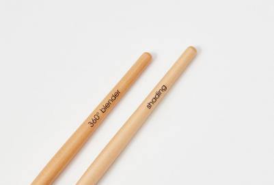 Набор для нанесения теней Blending natural & nylon bristles 2 шт – фото 3