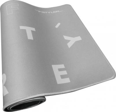 Коврик для мыши FStyler FP75 (XL) серый/белый, ткань, 750х300х2мм [fp75 silver] – фото 4