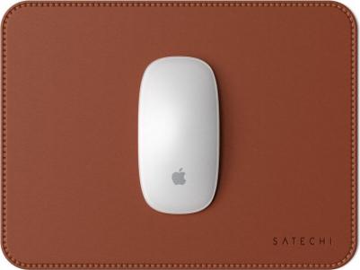 Коврик Eco Leather Mouse Pad для компьютерной мыши. Материал эко-кожа (искусственная кожа. Размер 25 x 19 см. Цвет коричневый – фото 1