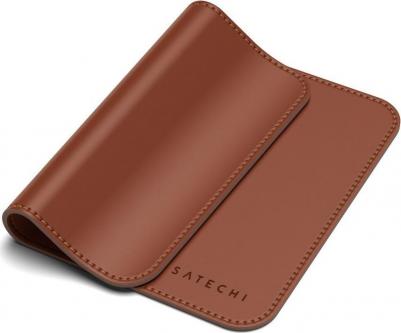 Коврик Eco Leather Mouse Pad для компьютерной мыши. Материал эко-кожа (искусственная кожа. Размер 25 x 19 см. Цвет коричневый