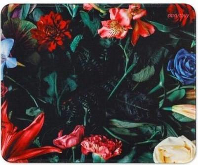 Коврик прорезиненный с прошитыми краями Flowers "Цветы" S-size 280х230х3мм