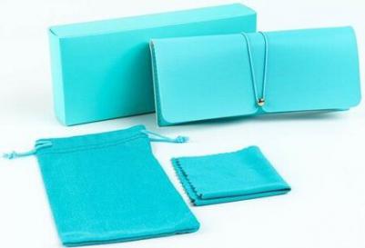 Набор для очков: футляр, чехол, салфетка, голубой 7670308 – фото 1