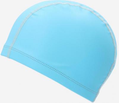 Шапочка для плавания детск. ткань c покрытием голубой