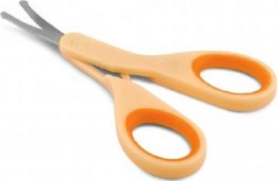 Ножницы из нерж. стали, с закругл. концами, оранж., 0 мес.+, 340628104 – фото 2
