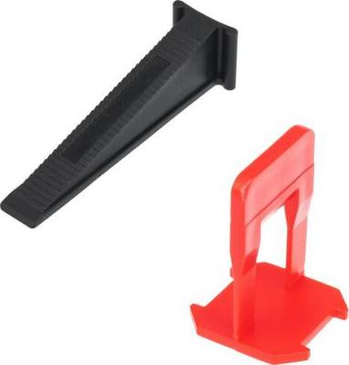 Набор клипс и клиньев – система выравнивания плитки, шов 1 мм, цена за 1 упак – фото 2