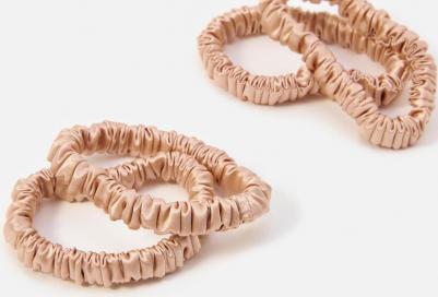 Резинки шёлковая Узкие, розовое золото 4 шт – фото 2