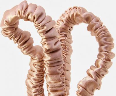 Резинки шёлковая Узкие, розовое золото 4 шт – фото 4