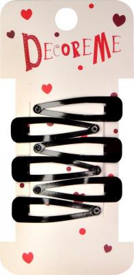 Заколка для волос, 6 штук, цвет: черный – фото 1