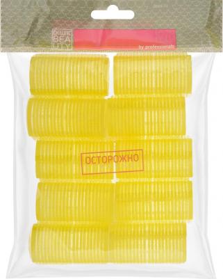 Бигуди-липучки желтые, d 32x63 мм 10 шт – фото 5