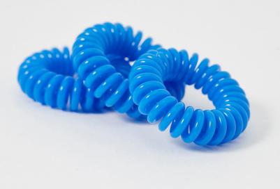 Резинки для волос Пружинка, цвет синий 3 шт – фото 5