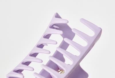 Заколка-краб для волос 1 шт/ уп.коричневая, форма прямоугольная большая – фото 7