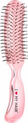 Щетка парикмахерская для волос Aqua Brush, розовая прозрачная М – фото 1