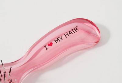 Щетка парикмахерская для волос Aqua Brush, розовая прозрачная М – фото 2