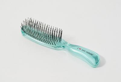 Щетка парикмахерская для волос Aqua Brush, зеленая прозрачная М – фото 3