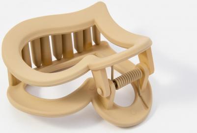 Заколка-краб для волос Бежевая 1 шт 4630166920483 – фото 4