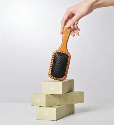 Расческа для волос деревянная Wooden Paddle Brush Middle – фото 3