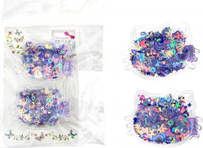 Заколки для волос Кошечки с насыпкой, 2 шт