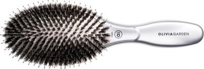 ID2032/OGBCISUP3COMBO Щетка EXPERT CARE OVAL Boar&Nylon Bristles Silver щетина+нейлон, 1 шт – фото 2