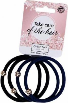 Резинка для волос "Плетение" набор 4шт чёрный, синий – фото 1