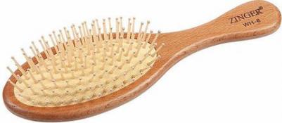 Расческа для волос массажная деревянная с пластиковыми зубьями 110 г – фото 2