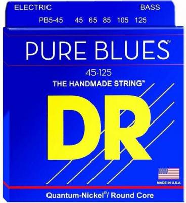 PB5-45 Pure Blues Комплект струн для 5-струнной бас-гитары, никель, Medium, 45-125, DR