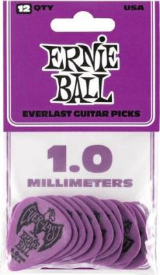 9193 делриновый нескользящий медиатор Everlast, 1,0 мм, фиолетовый, упаковка 12 шт – фото 2