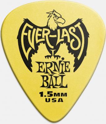 9195 делриновый нескользящий медиатор Everlast, 1,5 мм, жёлтый, упаковка 12 шт