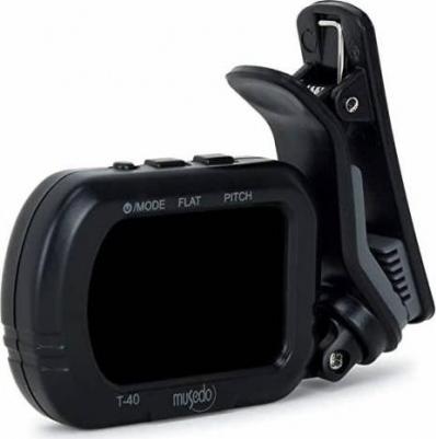 T-40 хроматический тюнер на прищепке, черный – фото 2