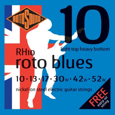 Струны для электрогитары RH10 Strings Nickel Light Top/Heavy Bottom