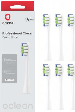 Комплект насадок Профессиональная чистка P1С1 W06 (6шт, Белый)