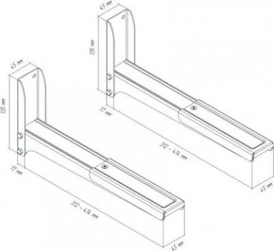 Кронштейн для СВЧ LST-MWS 502 02 31.3 см цвет металлик – фото 3