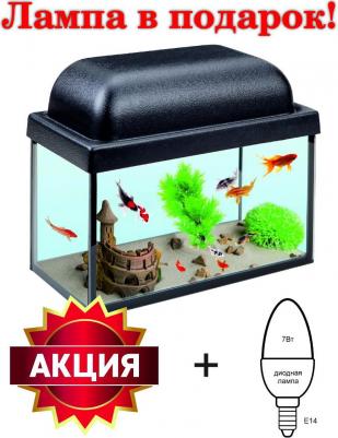Аквариум для рыбок с подсветкой 5 литров с крышкой и диодной лампой – фото 2