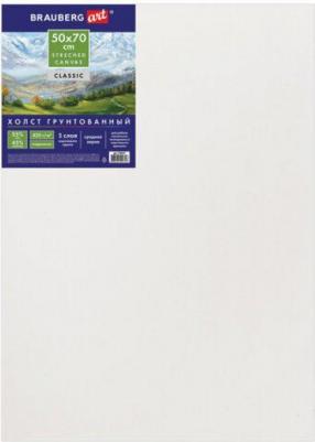 Холст на подрамнике "CLASSIC", 50х70 см, грунтованный, 45% хлопок, 55% лен, среднее зерно, 190637 – фото 4