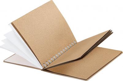 Скетчбук белая бумага 120 г/м2 + крафт 80 г/м2 19 х 19 см, 60 + 20 листов, гребень – фото 6