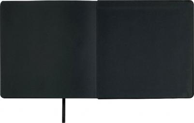 Скетчбук 80л, 200*200 "Студия", черный, твердая обложка, на резинке, черная, 140г/м2 – фото 1
