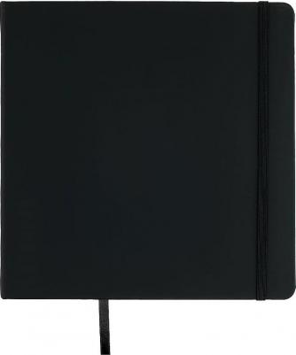 Скетчбук 80л, 200*200 "Студия", черный, твердая обложка, на резинке, черная, 140г/м2 – фото 5