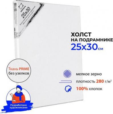 Холст на подрамнике грунтованный 25x30 см 100% хлопок 280 г – фото 2